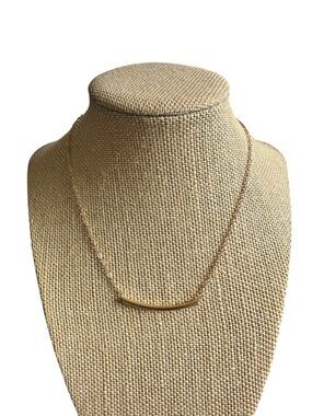 Gold Floating Bar Minimalist Style Necklace